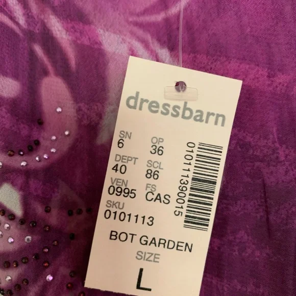 NWT Dressbarn Kimono Blouse Large - Picture 5 of 9